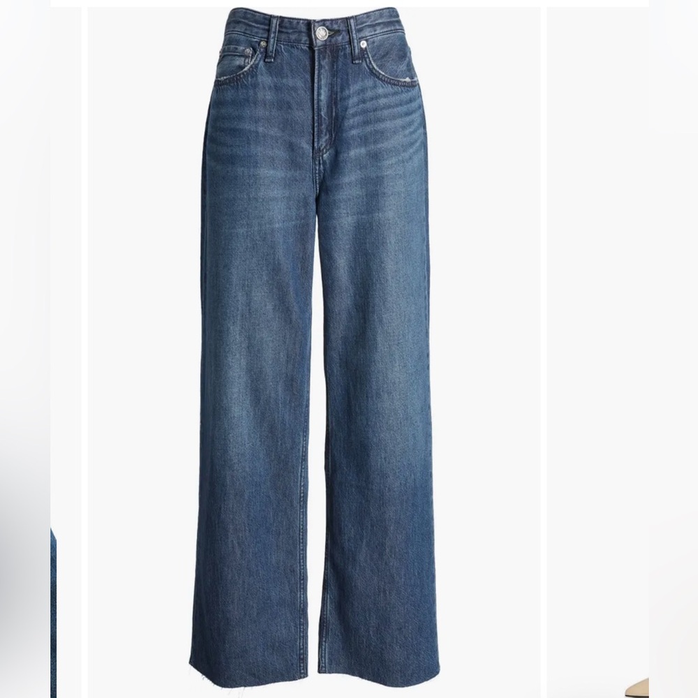 Featherweight Logan Raw Hem Wide Leg Jeans by Rag & Bone